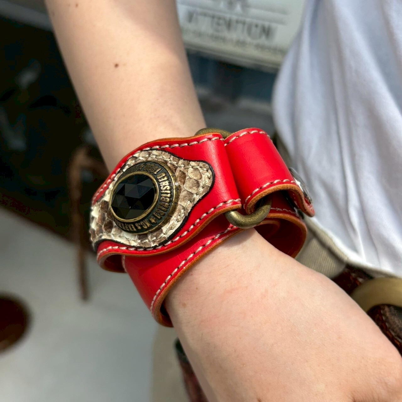 ブレスレット コブラ カウハイド