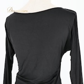 社交ダンス 衣装 ツーピース ブラック系 チャコット Chacott 無地 シンプル 黒 伸縮 ストレッチ セットアップ 上下セット 上品 日本製 パーティー かわいい ダンス衣装 イベント ステージ