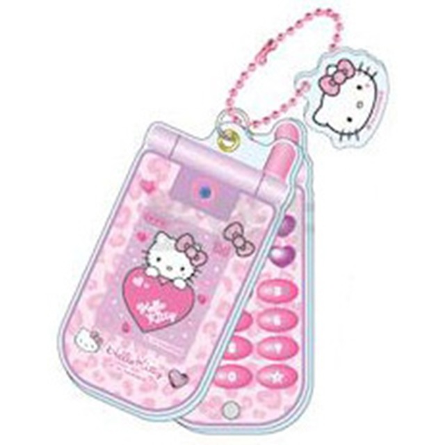 KTスライドガラケーキーホルダーヒョウ(ピンク)(8309172)