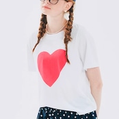 ビッグハート シンプルラウンドネックTシャツ i0387