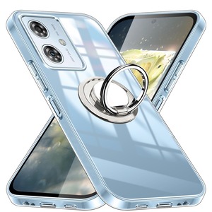 【在庫処分】Motorola MOTO G64 5G ケース クリア リング付き TPU MOTO G64Y 5G カバー 専用 黄変防止 耐衝撃 薄型 ケース 車載ホルダー対応 滑り止め 落下防止
