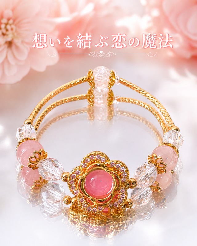 花ひらく恋心 － 想いをやさしく育てる恋のお守りブレスレット