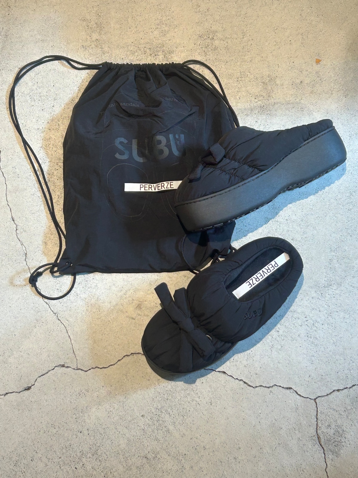 SUBU PERVERZE Multiple Winter Sandal / Black | AAR