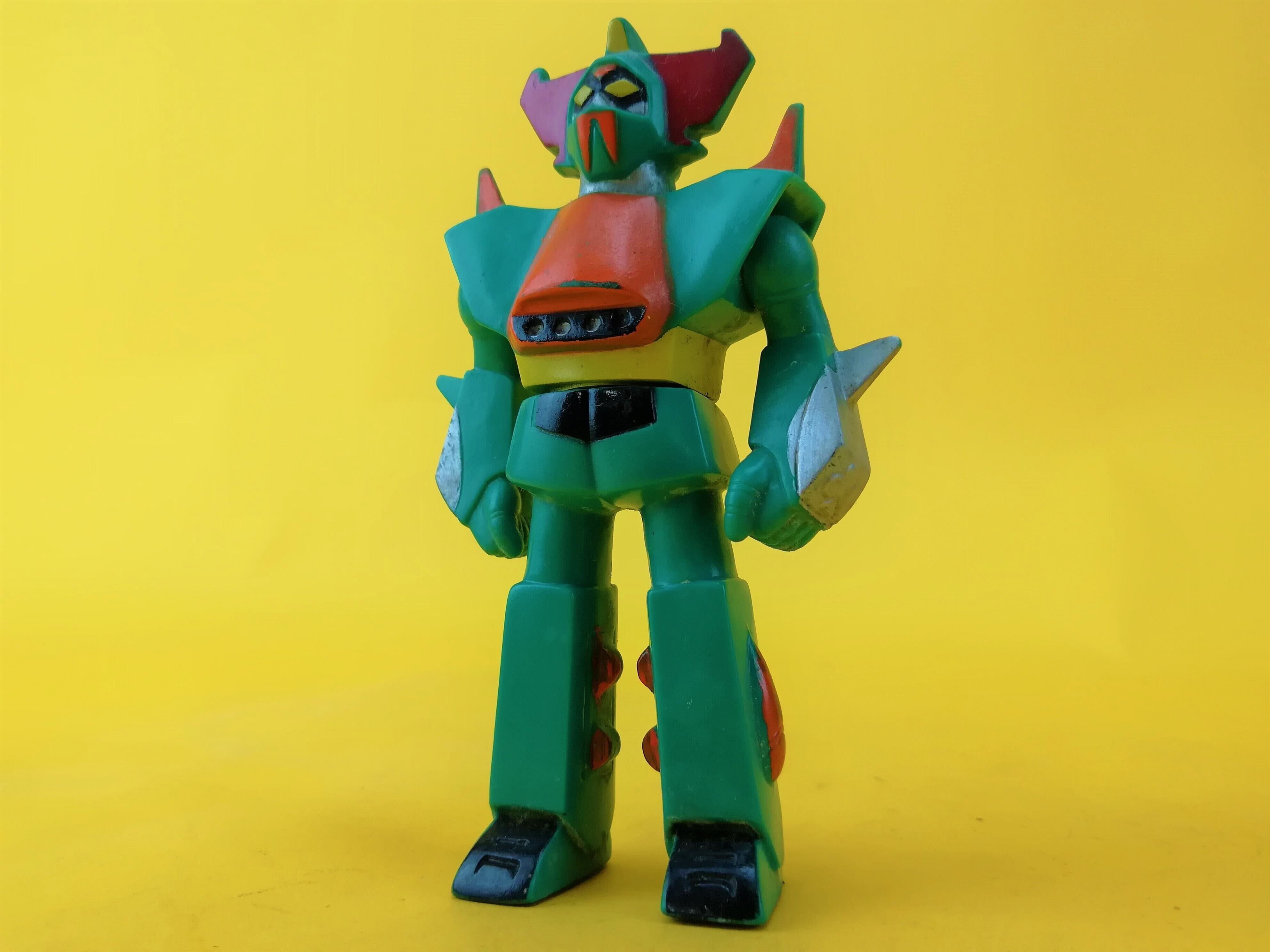 超合体魔術ロボギンガイザー ブルゲイター タケミ ソフビ 当時物 昭和