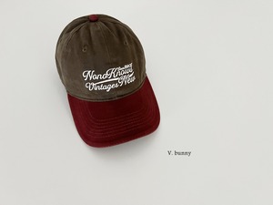 即納［kids］V.bunny配色キャップ