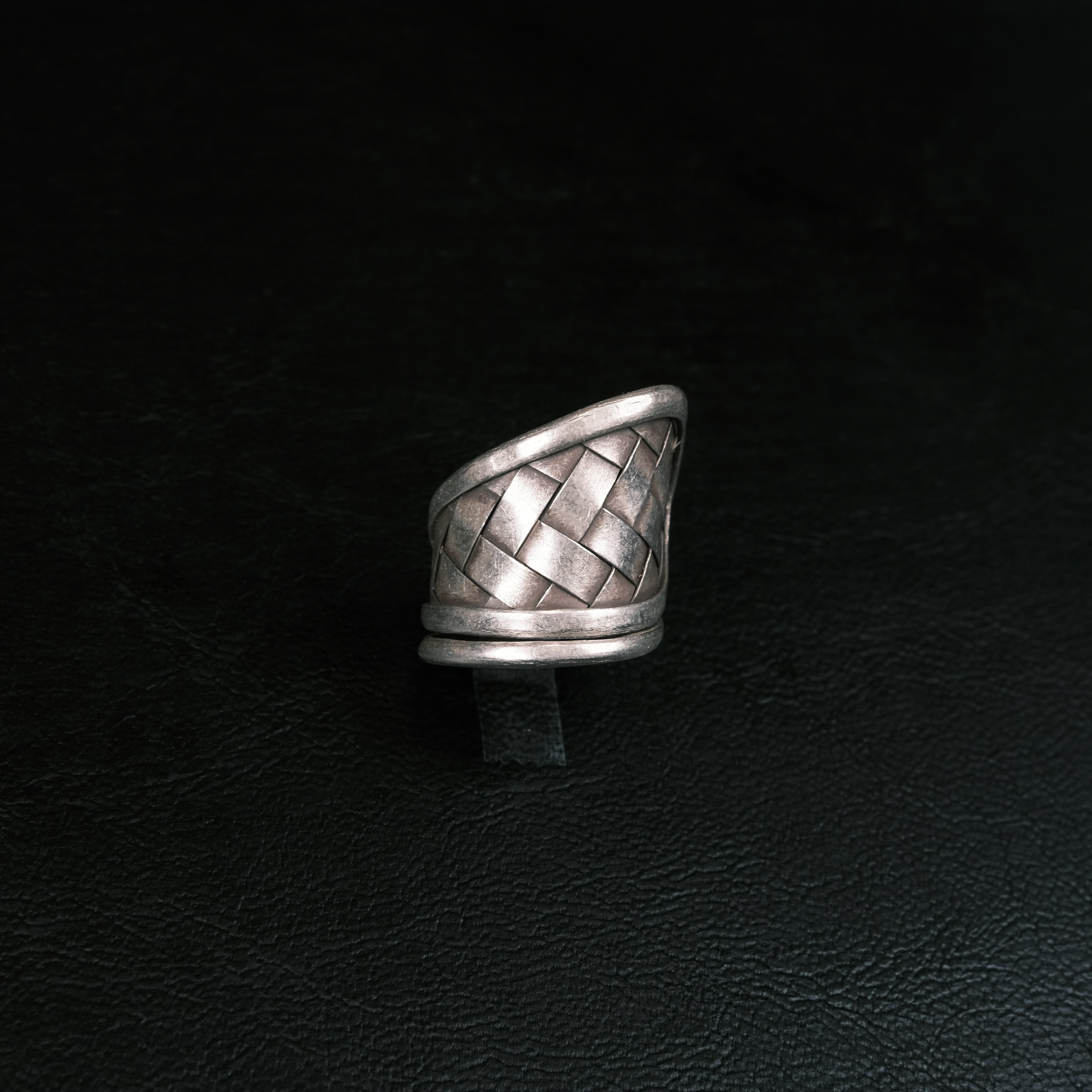 カレンシルバー シルバー950 編み込みアシンメトリーリング/軽研磨仕上げ