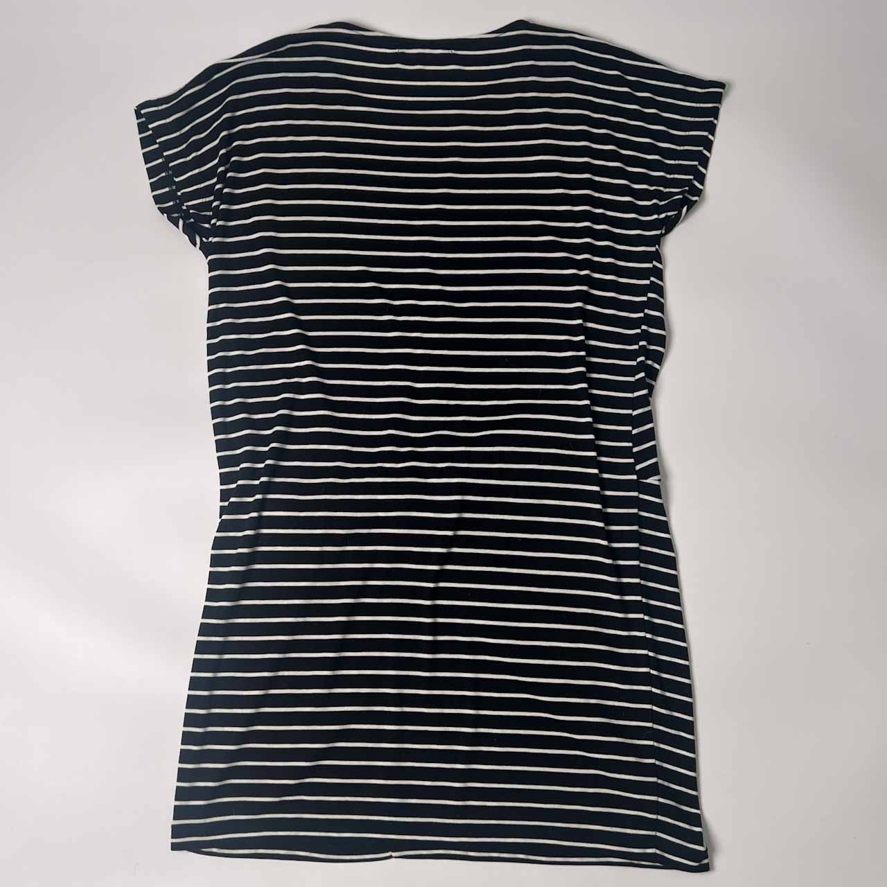 BEAMS HEART ビームスハート ボーダー デザイン フレンチスリーブ ワンピース F/ブラック×ホワイト レディース