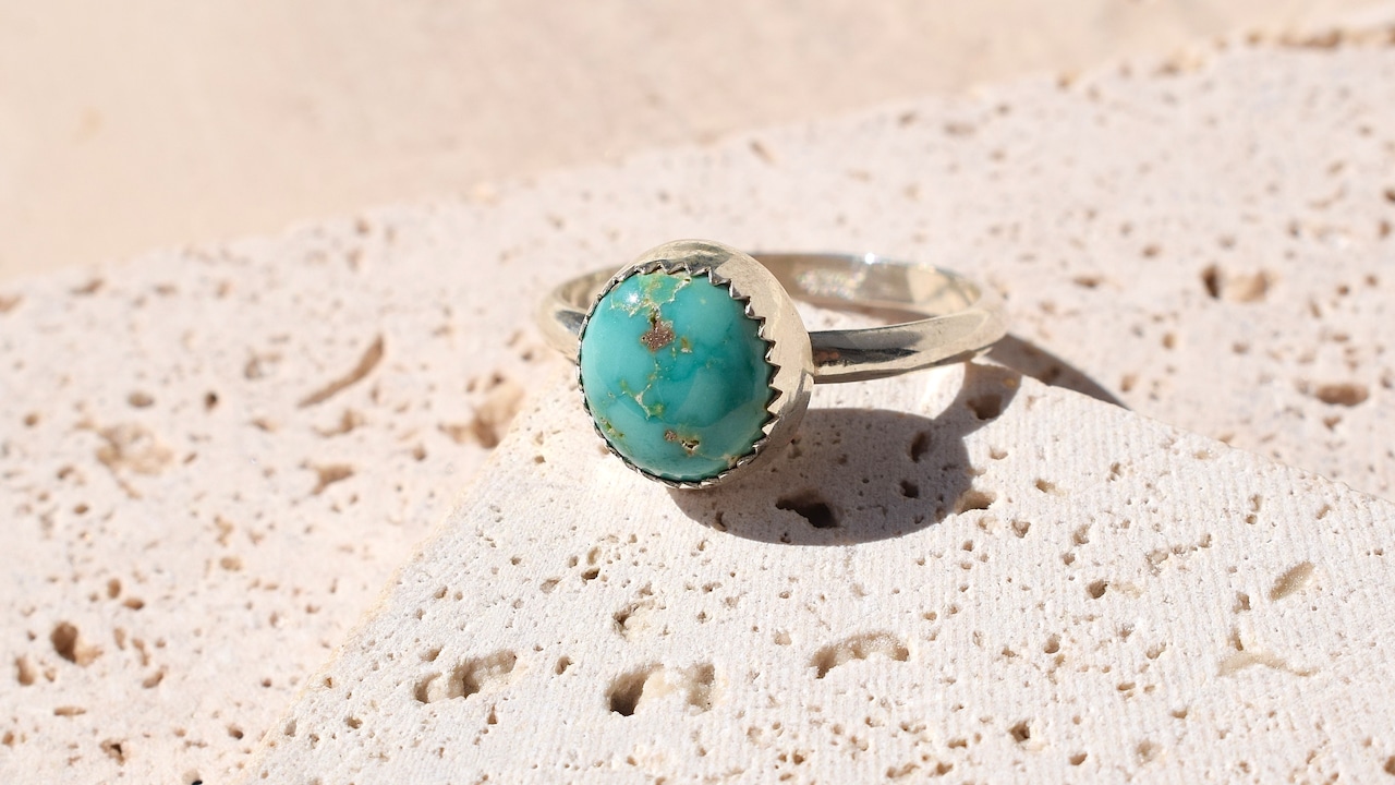 Emerald Valley turquoise silver ring 《silver925》【受注製作】