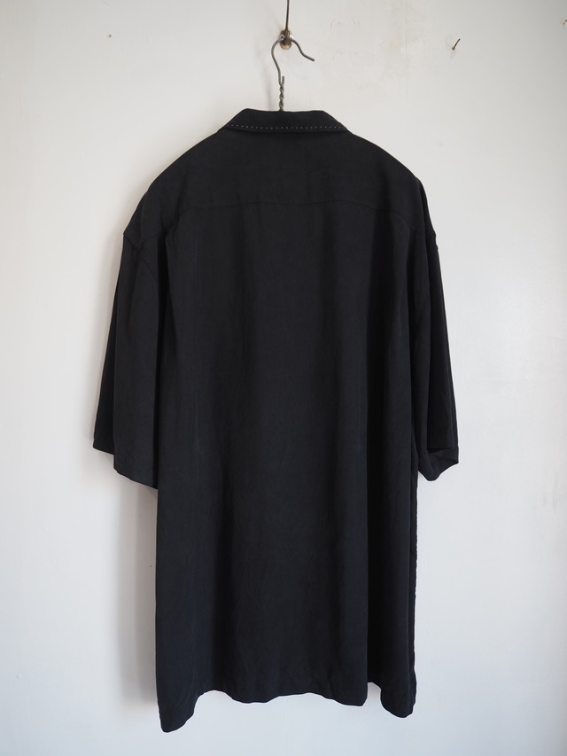 1990’s NAT NAST 100% Silk Open Collar Shirt／XL