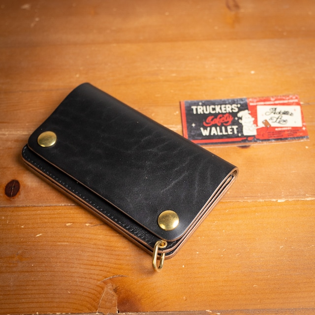 【Additive and Line】Middle Tracker Wallet MTW-004 Maryam Horse Butt 3層 トラッカーウォレット ミドル 馬革 茶芯黒  ⑯