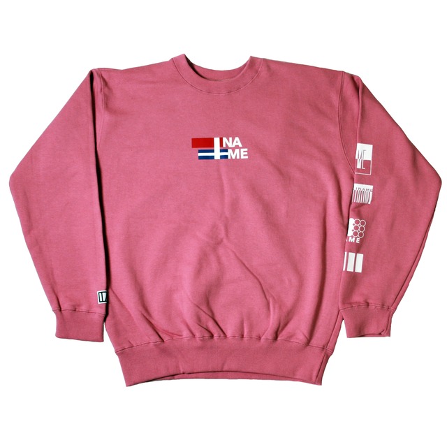 INAME logo artwork sweat shirt (Pink)