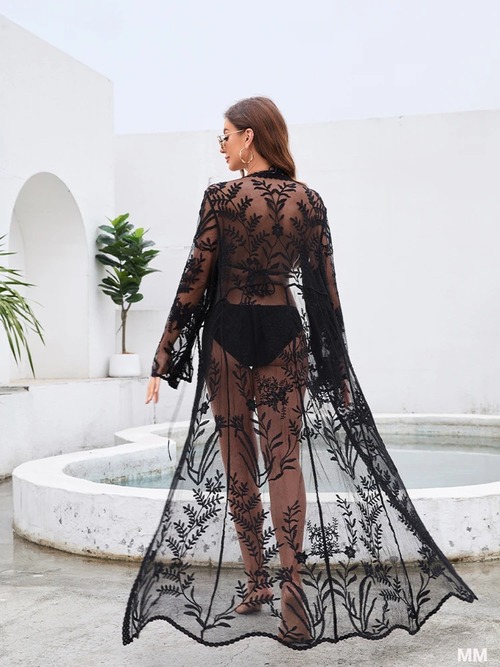 女性のビーチフローラルミニドレス、ビキニカバーアップ、レースのかぎ針編み、中空の水着、水着、白いチュニック、sarong、ラップビーチウェア 韓国系水着 セパレート水着 ワンピース水着 T240626160038_11