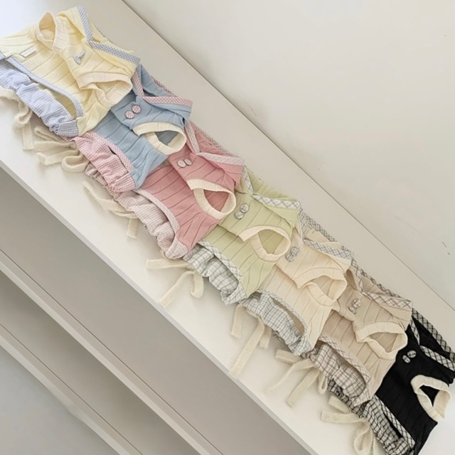 【即納】everyday check hoody〈7color〉 / near by us　韓国犬服