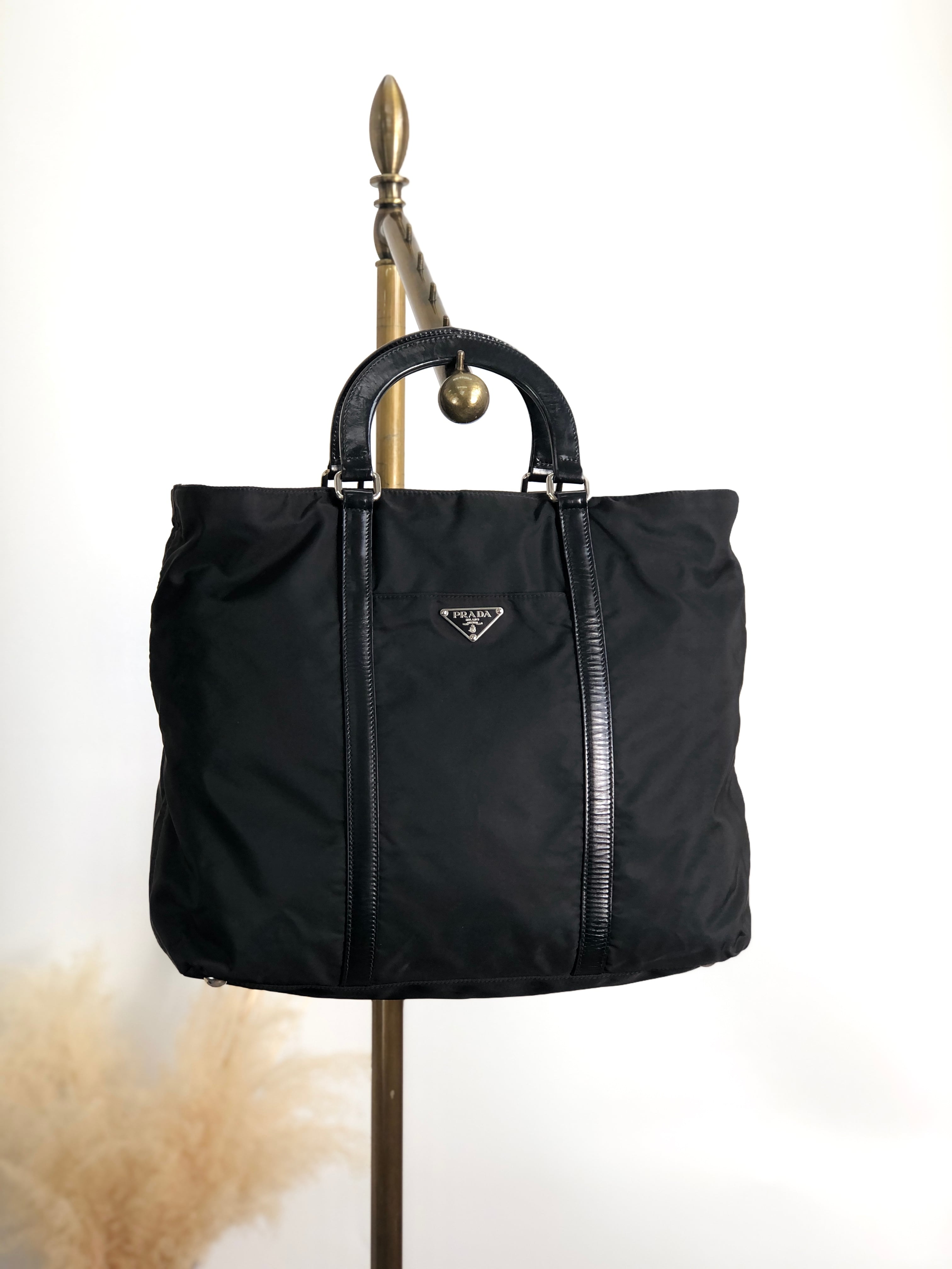 PRADA プラダ トートバッグ ブラック トライアングルロゴ 2way