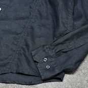 design black linen shirt