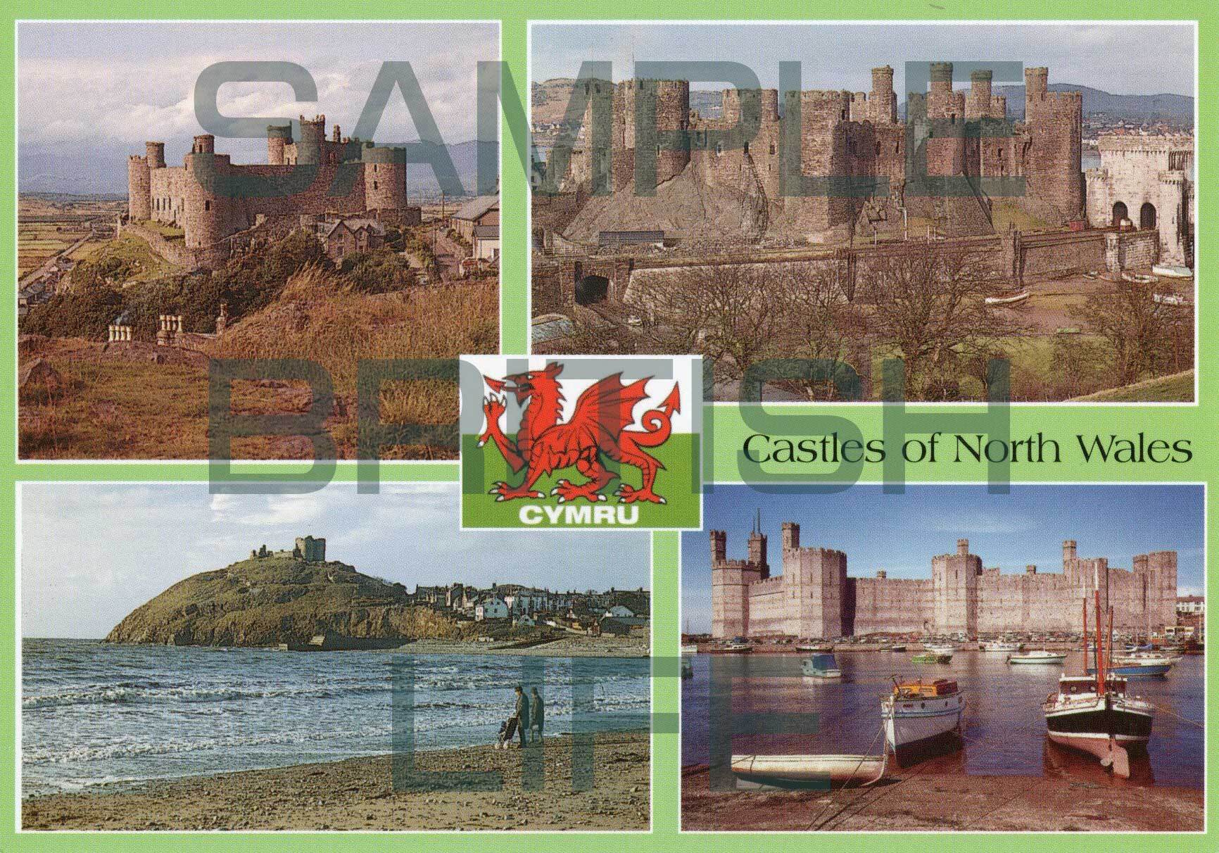英国ポストカード【Castle of North Wales】Jadges 90339-27 英国雑貨専門店ブリティッシュ・ライフ