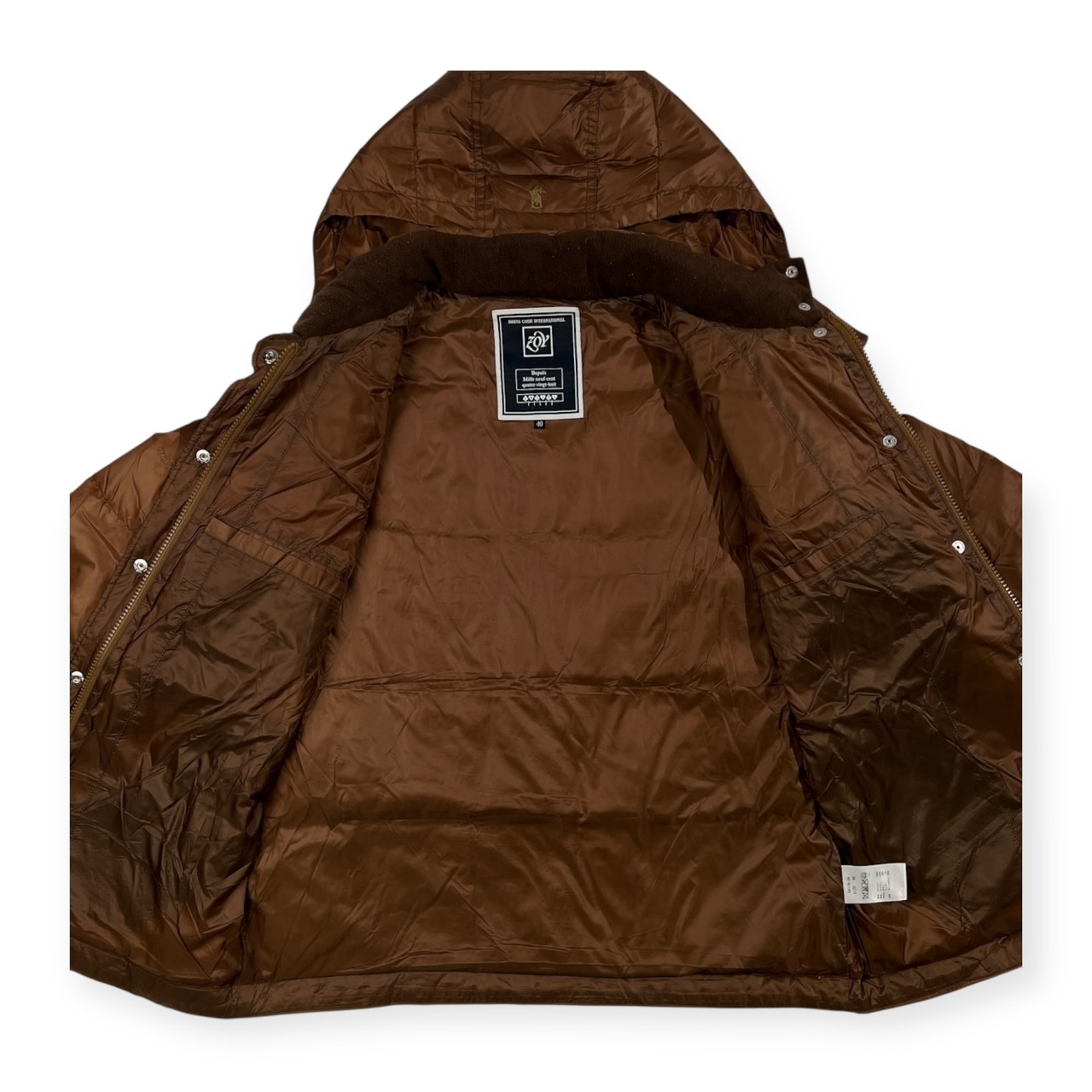 ZOY ゾーイ フード付き ダウンジャケット サイズ 40 /ゴルフ/レディース/スポーツ/ブラウン