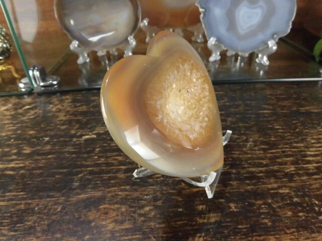 【瑪瑙カービング】　ハート瑪瑙　no.3