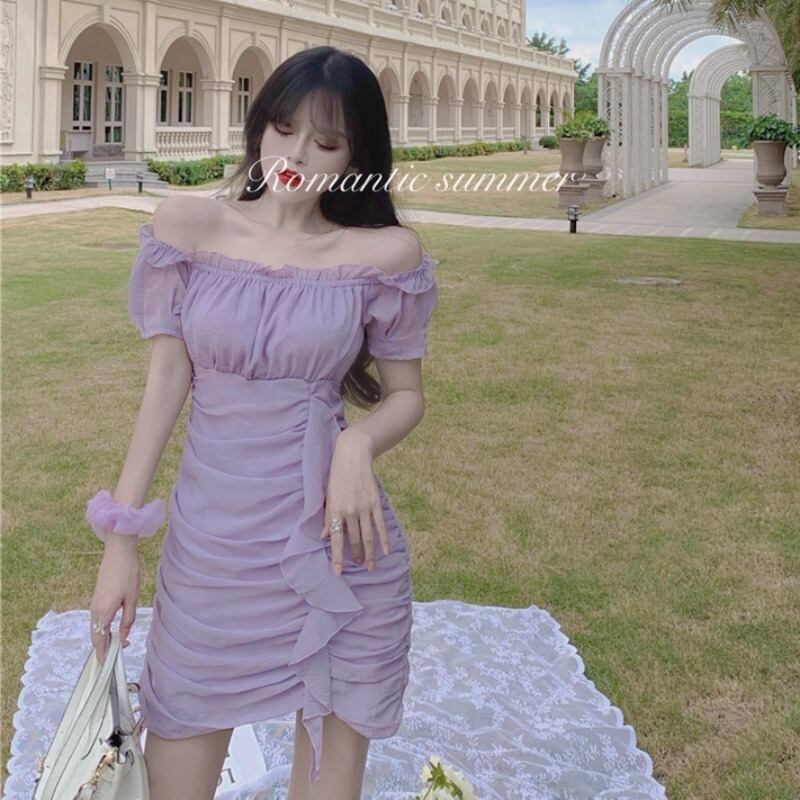 サマードレス ウェスト薄手ショートスカート 夏物 ハンチェンe94691309169