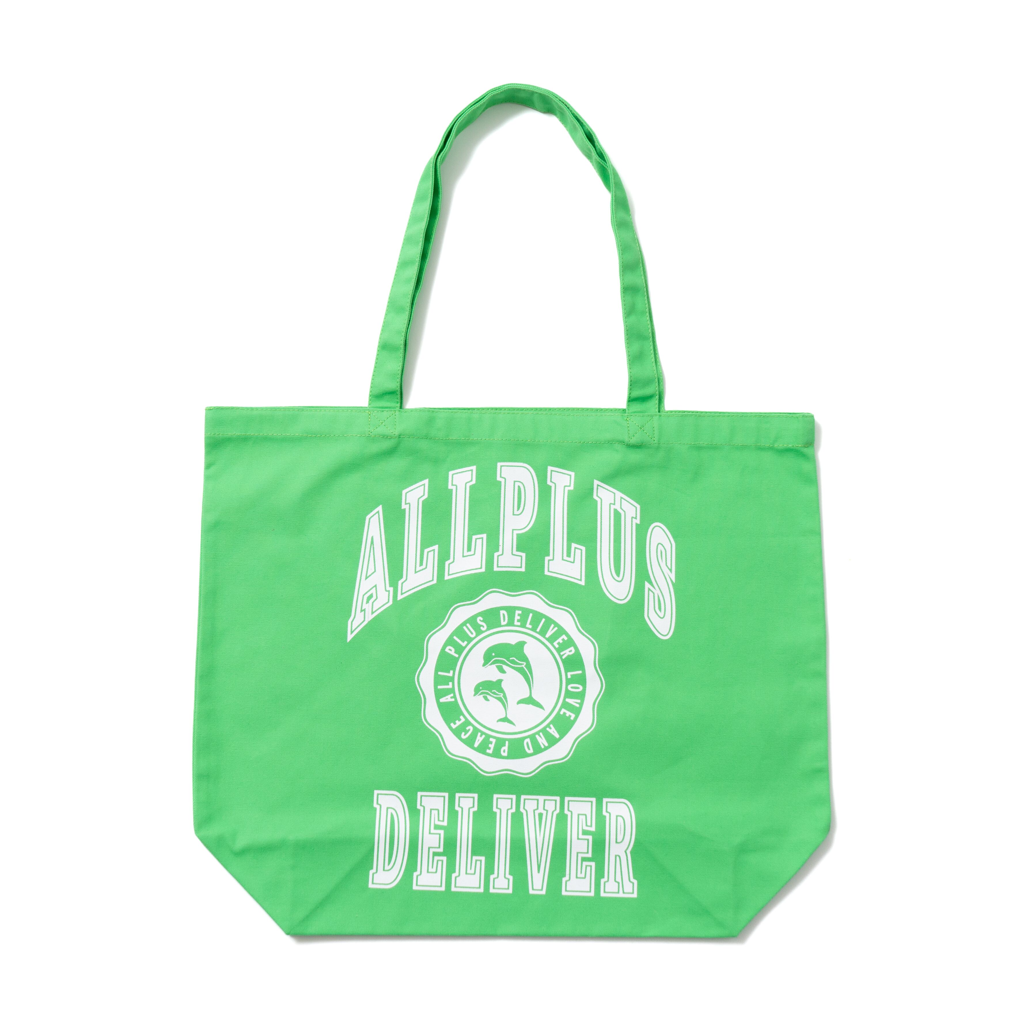 ALPSDR COLLEGE LOGO TOTE BAG / LIGHT GREEN