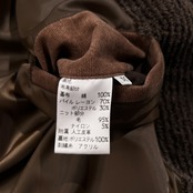 LANCEL ランセル ニット切替 モール ジャケット コート サイズ M /メンズ/日本製/ダークブラウン系