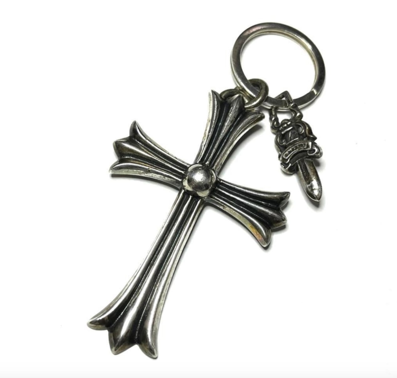 専用ページ:CHROME HEARTS クロムハーツ キーリング ラージクロス&ダガー シルバー