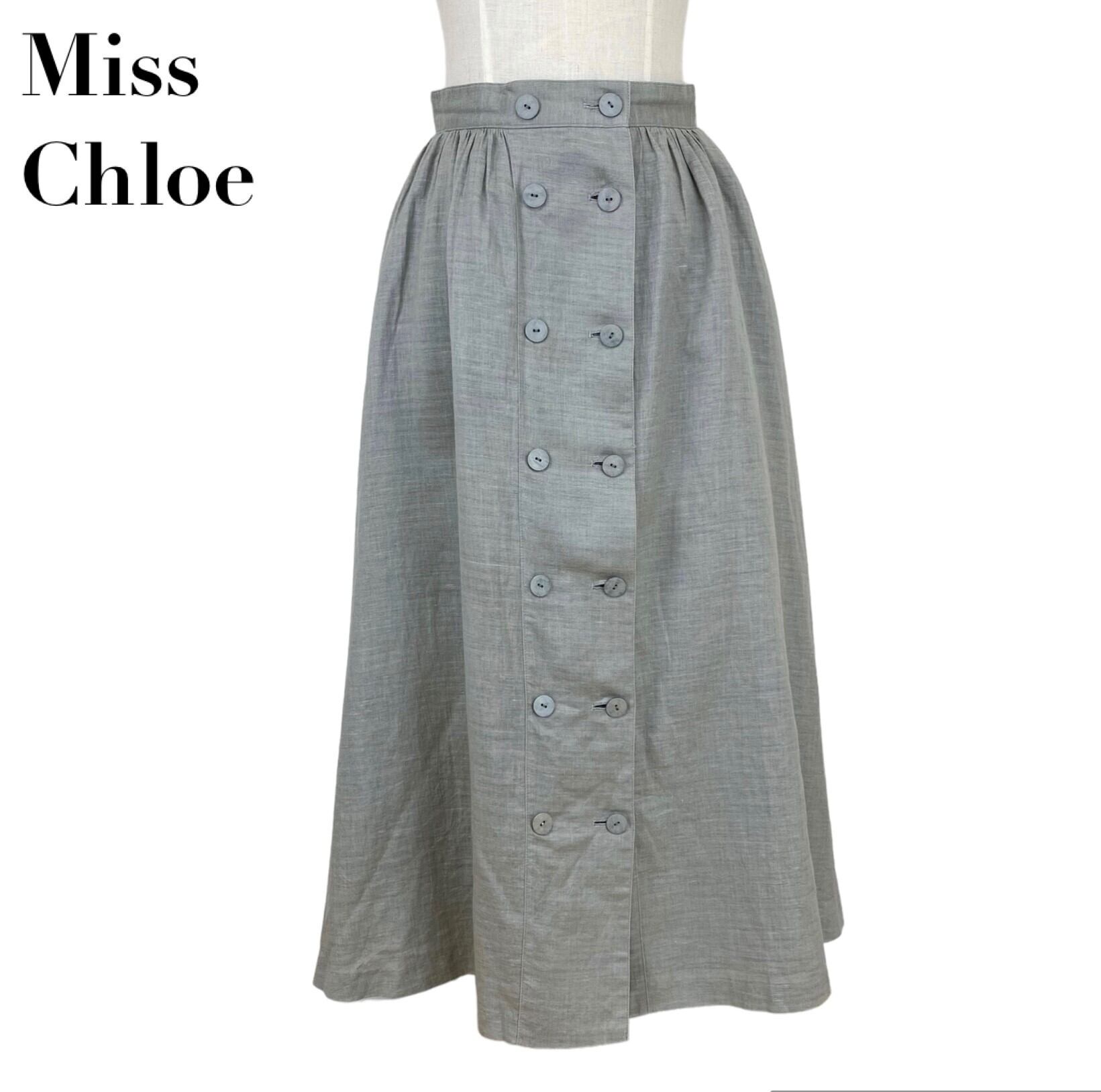 中古 ミスクロエ Miss Chloe ロング フレアスカート ライトグレー