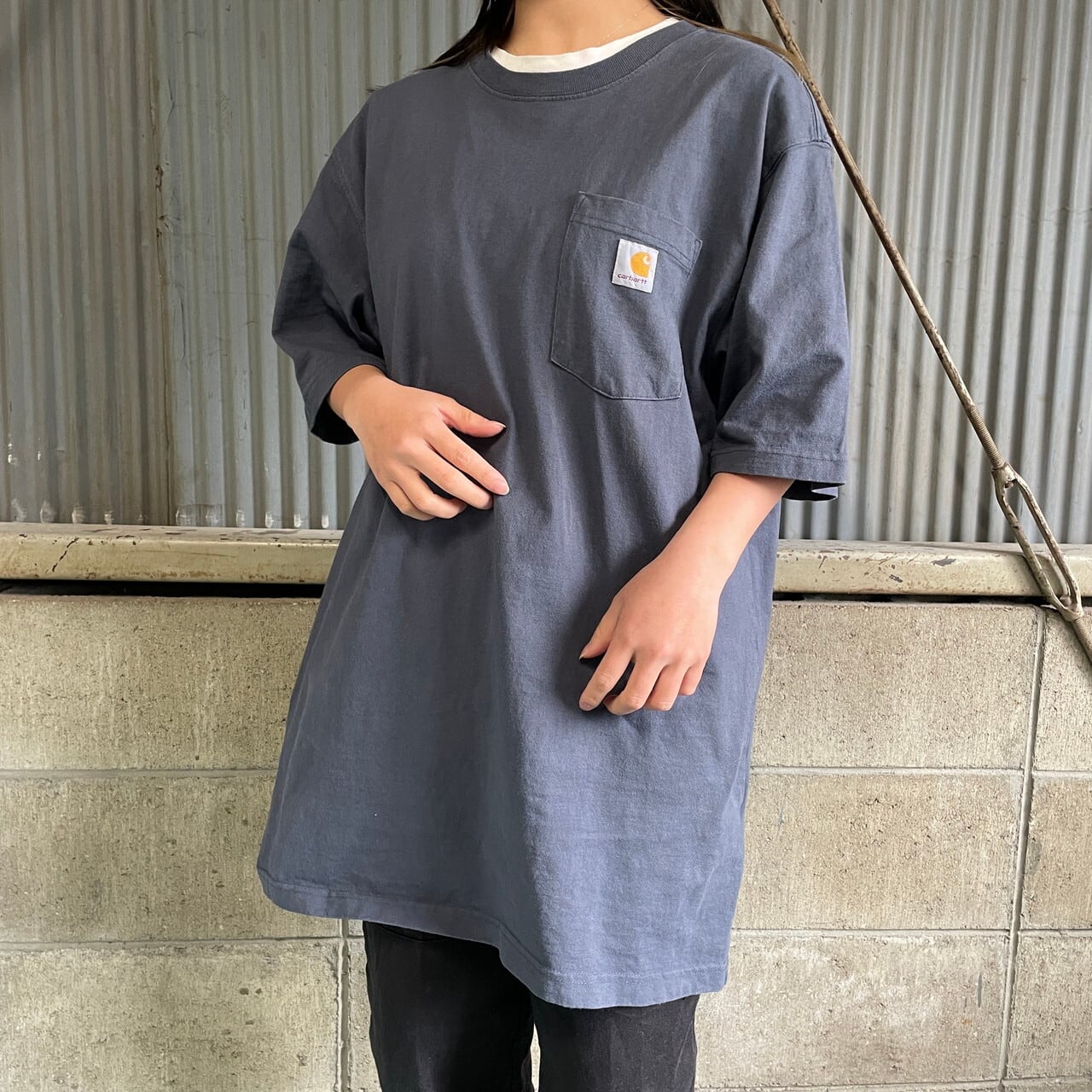 Carhartt カーハート ワンポイントロゴ ポケットTシャツ LOOSE FIT ...