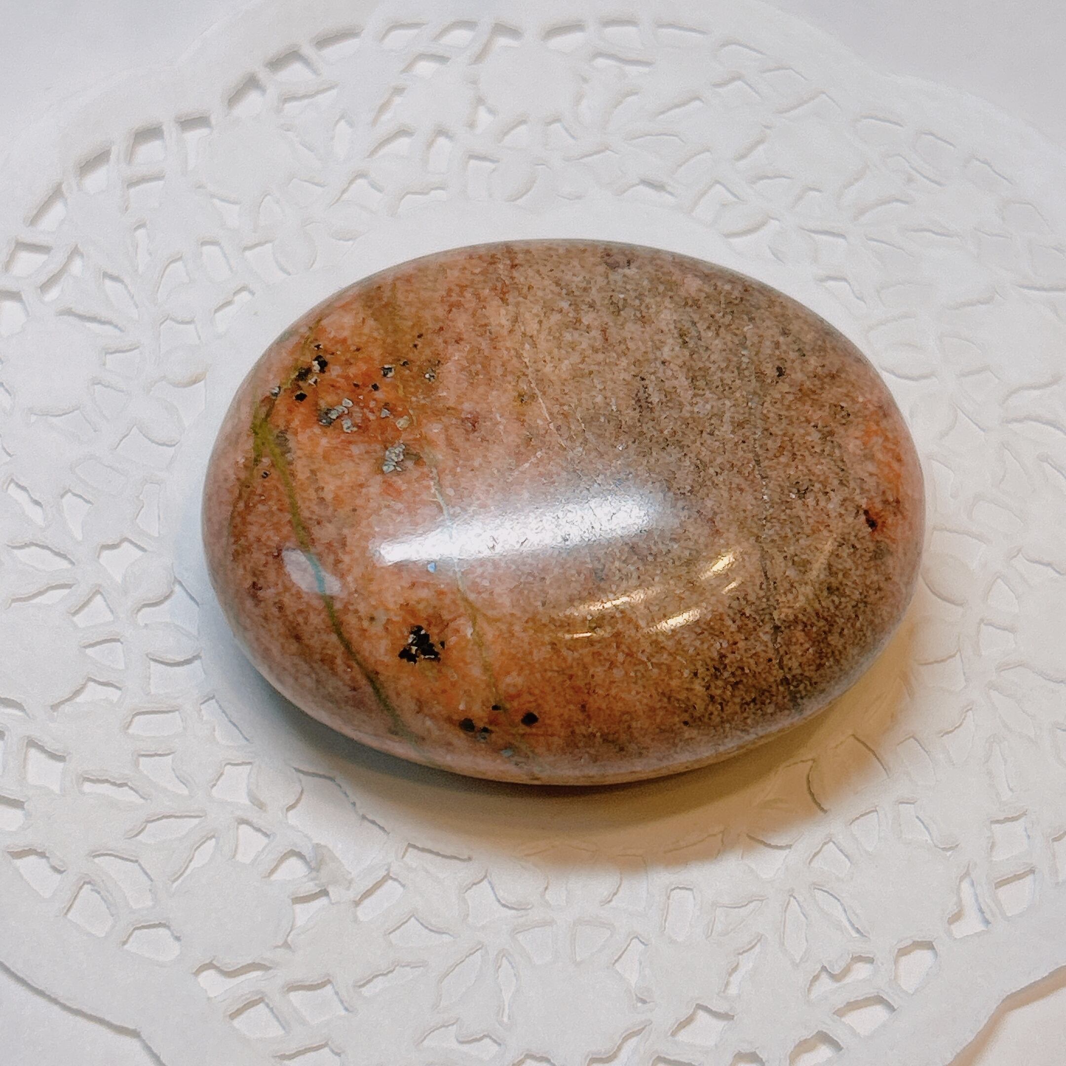 18044】ムーアカイト モッカイト ジャスパー ペブル 明るさ 決断力