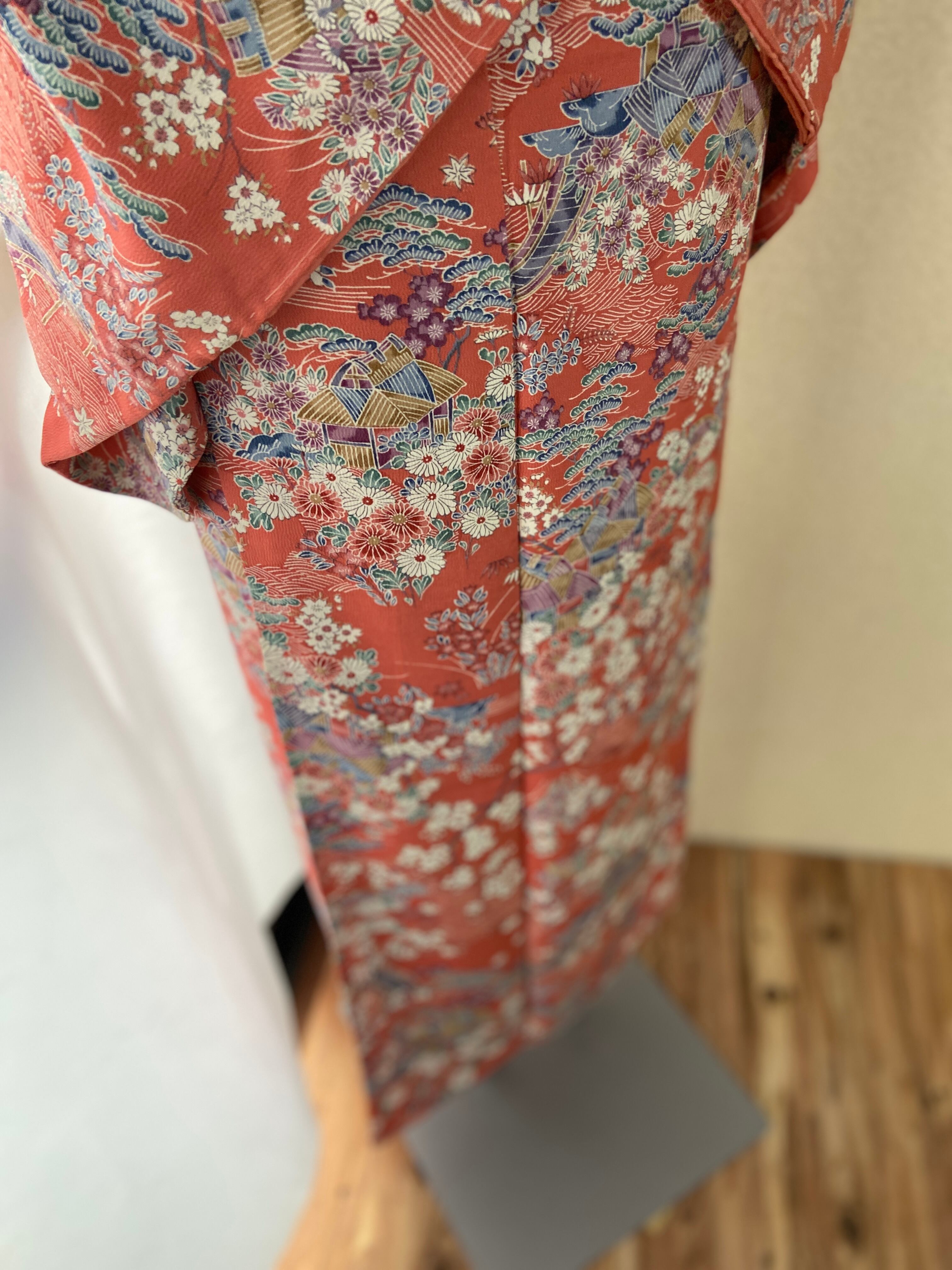 D13.11 縮緬小紋袷着物