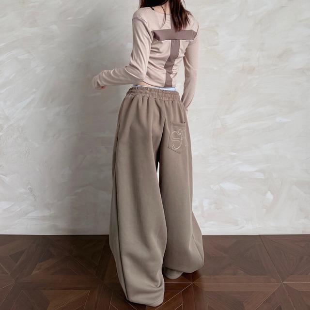 tucked sweatpants　タックスウェットパンツ　J1788