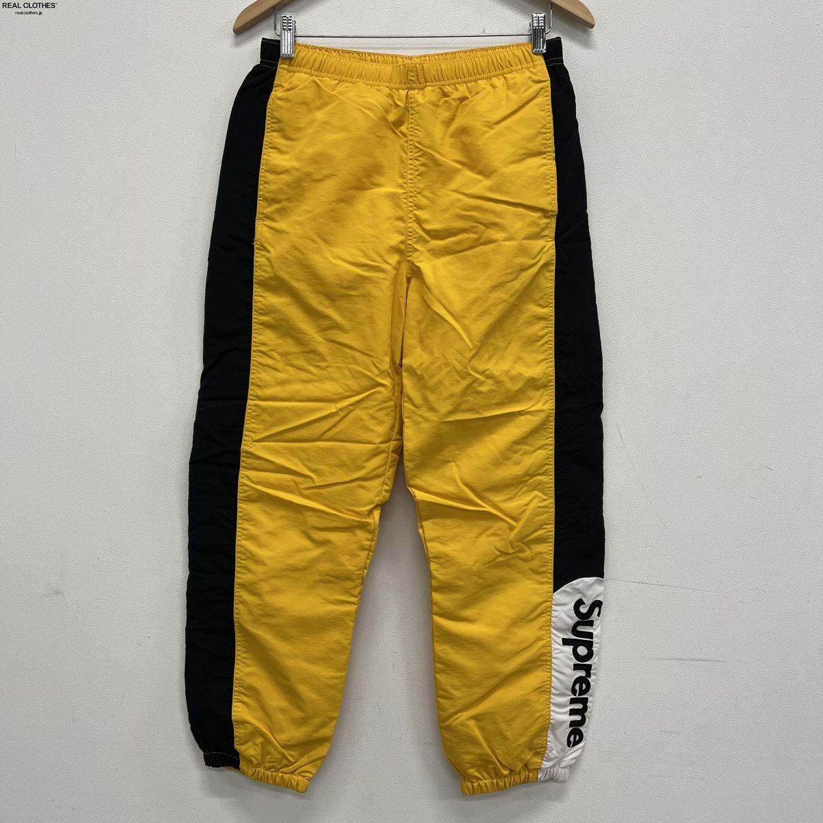 メンズsupreme track pants 黄色　XL