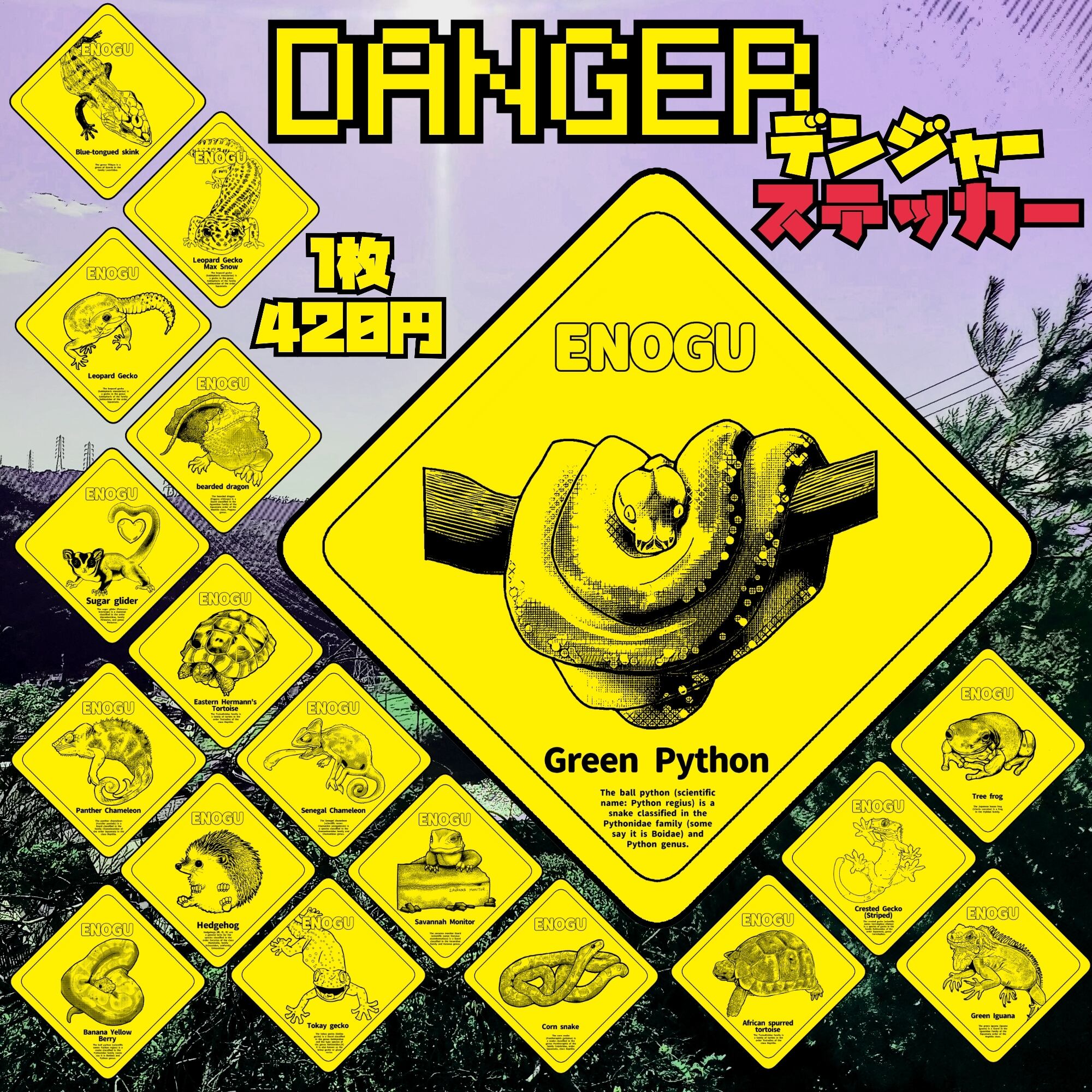 アオジタトカゲ | 爬虫類のステッカーや雑貨、Tシャツなどのグッズ専門