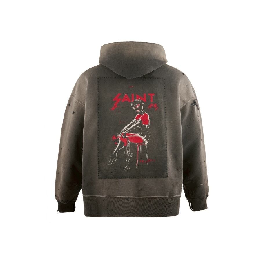SAINT Mxxxxxx】SM-HR1-0000-054/HOODIE/SAINT CELEBRATION/BLACK | AYIN