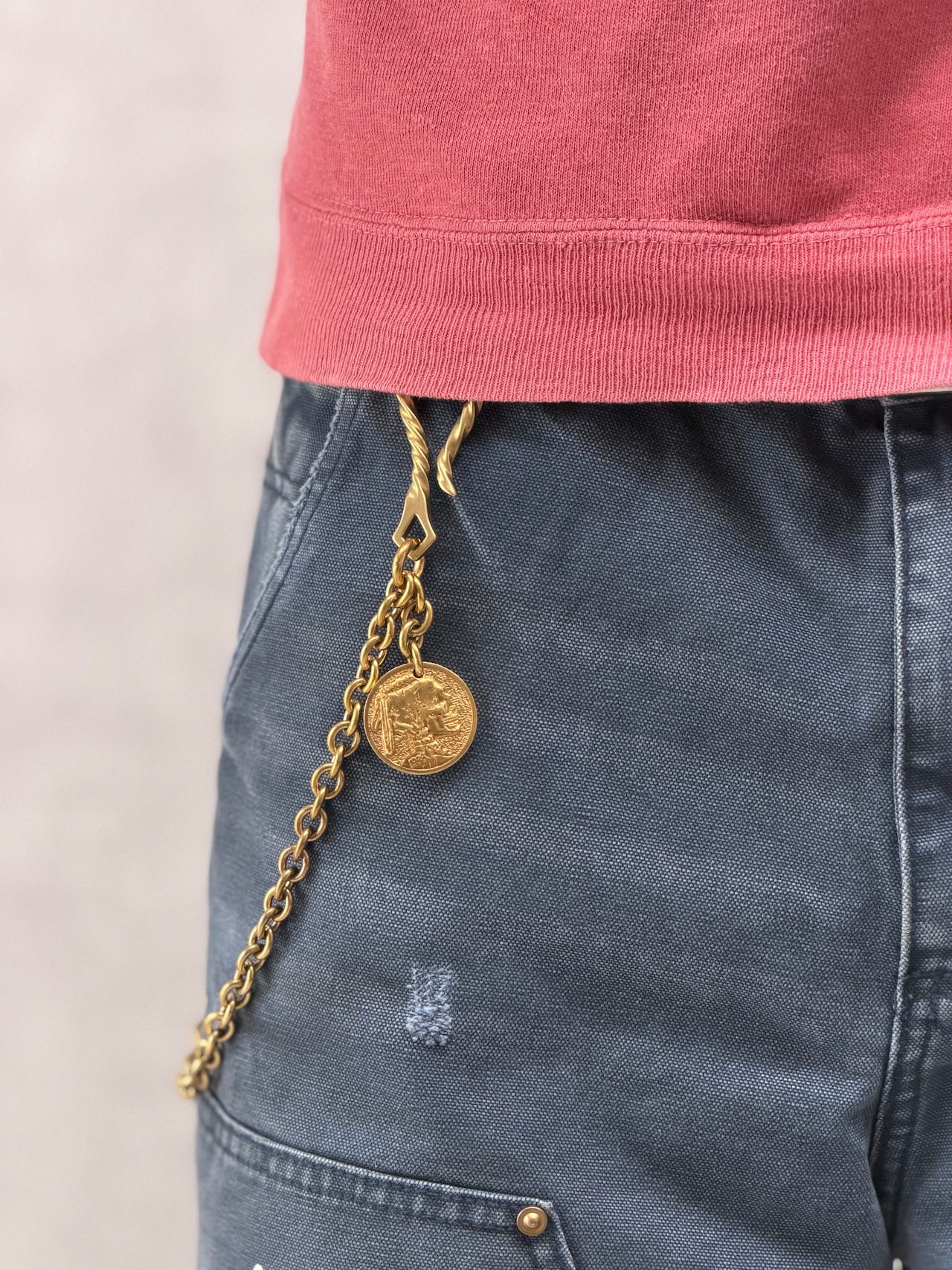 Buffalo Coin Brass Wallet Chain