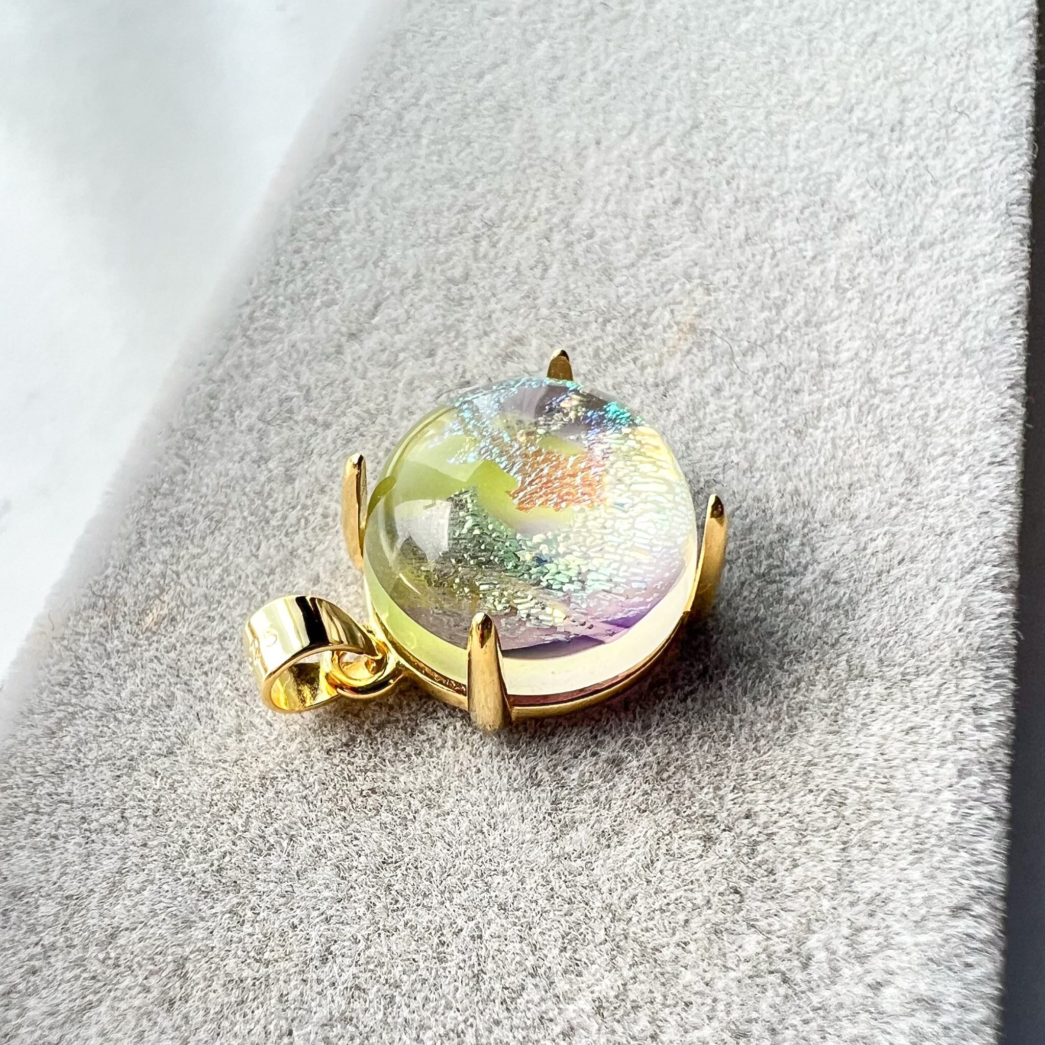 Silver925 ネックレストップ空枠 ラウンドカボション用 12mm 1個