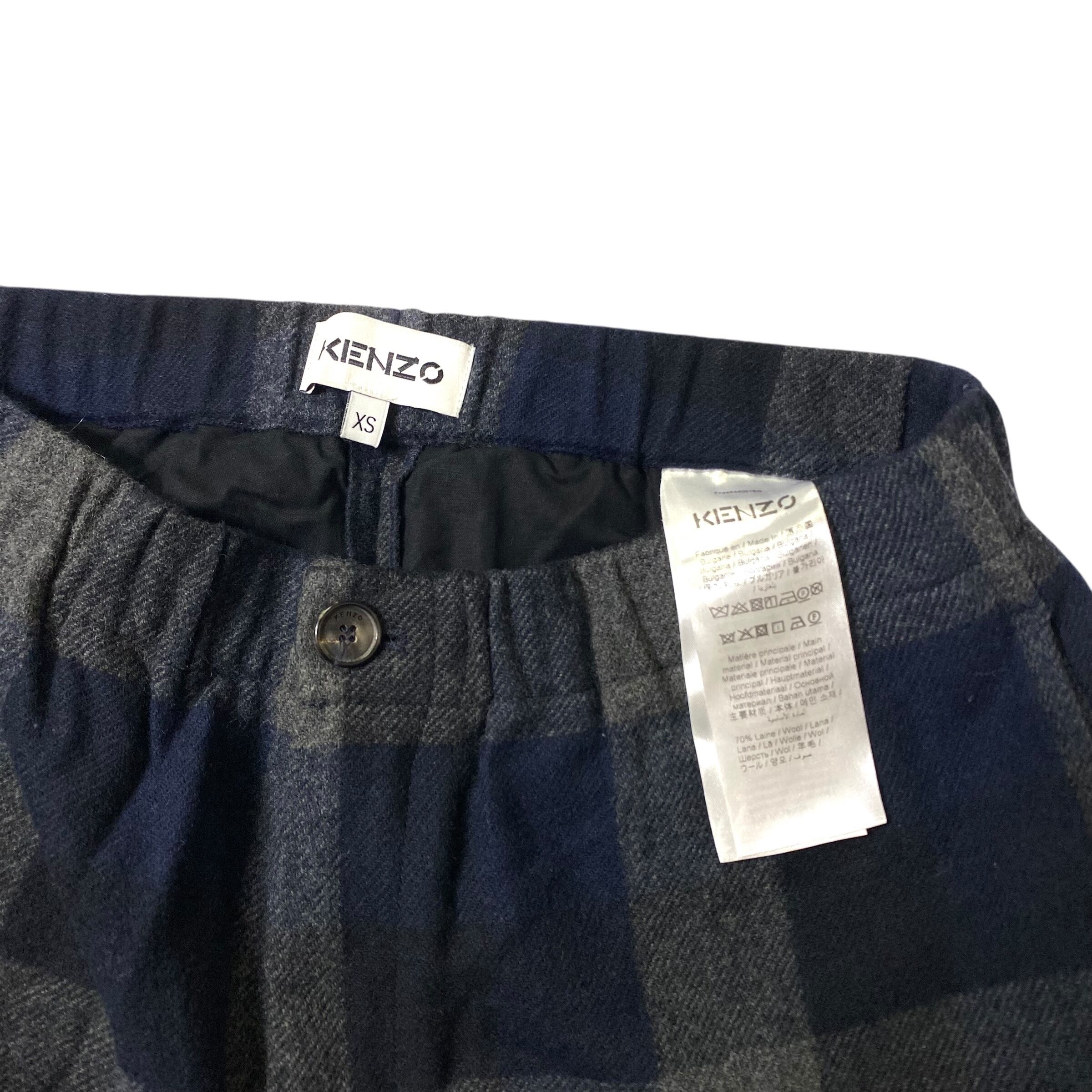 Kenzo Mens Wool Slacks Pants Plaid / ケンゾー スラックス パンツ Kenzo Mens Wool Slacks Pants Plaid / ケンゾー スラックス パンツ