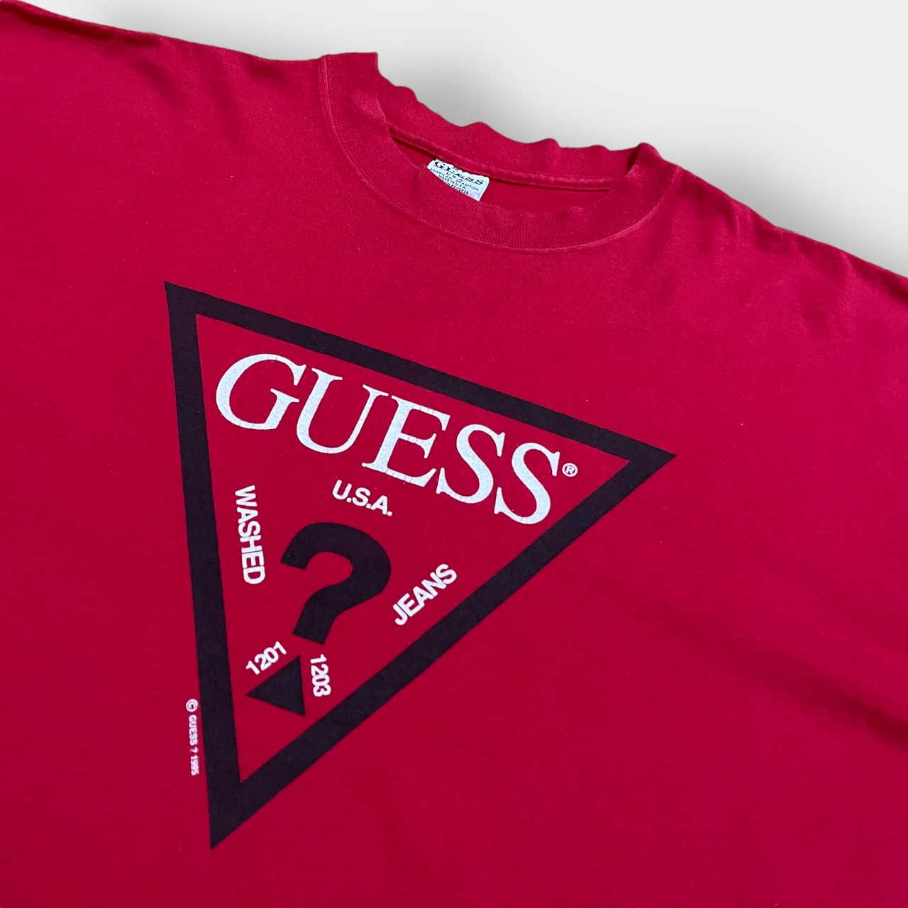【GUESS】90s USA製 ロゴ プリント Tシャツ ゲス ヴィンテージ 1995 L 半袖 OLD US古着