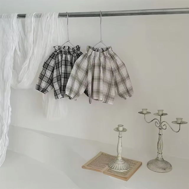 【取寄】おしゃかわなフリルチェックトップス