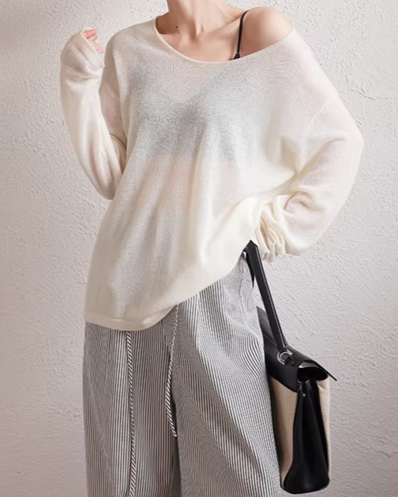 Long Sleeve Dolman Sleeve Drop Shoulder Knit L0043