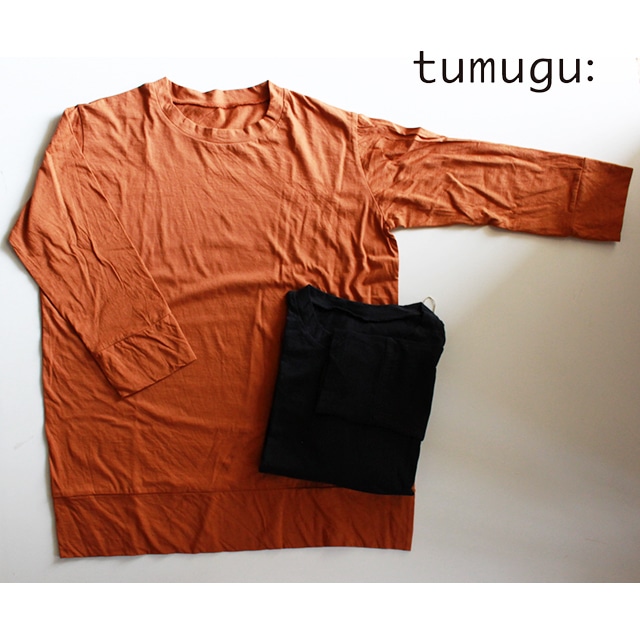 【tumugu:】TC24202 クルーネック7分袖