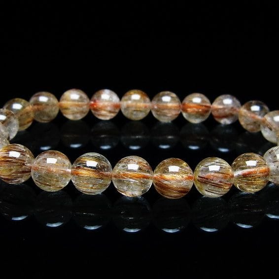 キャッツアイルチルクォーツ ブレスレット 8mm ルチルクォーツ ブレス