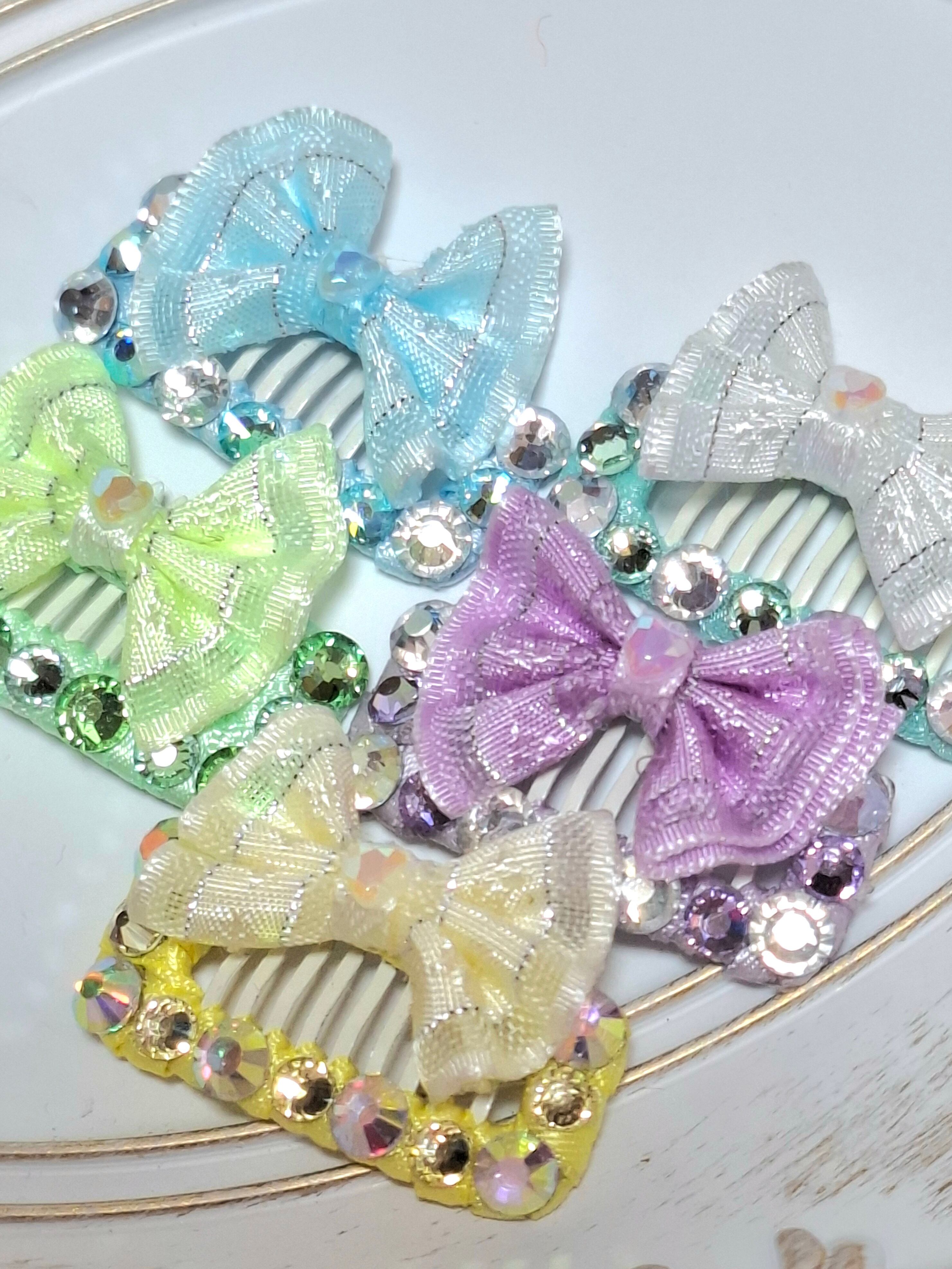 限一点☆✴︎パッチンピンコーナー42キラキラ大きめリボンヘアピンストーン高級可愛い 限一点☆✴︎パッチンピンコーナー42キラキラ大きめリボンヘアピン