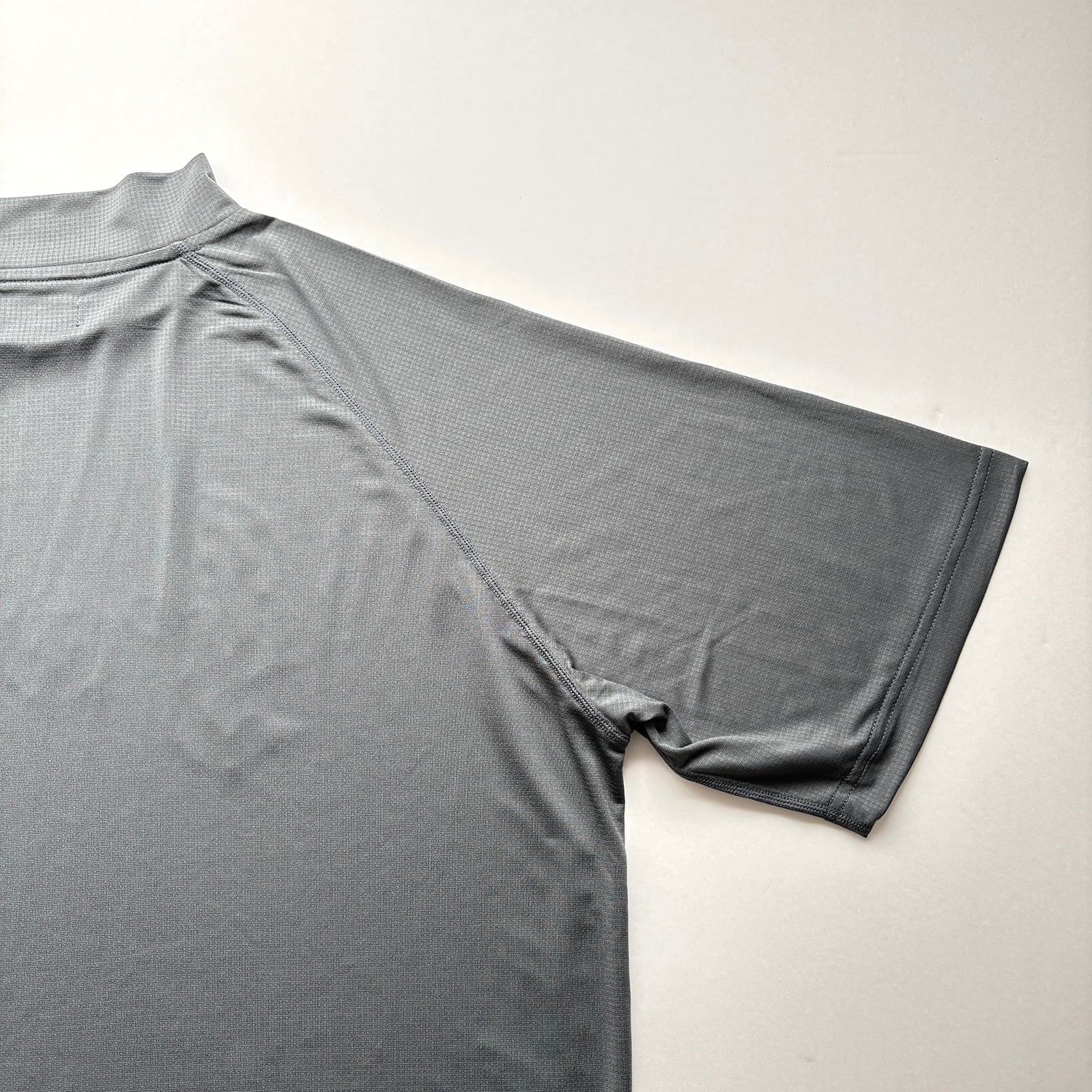 【未使用品】8gshoot モックネックシャツ グレー L SUPER LIGHT LOGO PRINT MOCK NECK SHIRT -CHARCOAL- | 8G SHOOT WEBSTORE