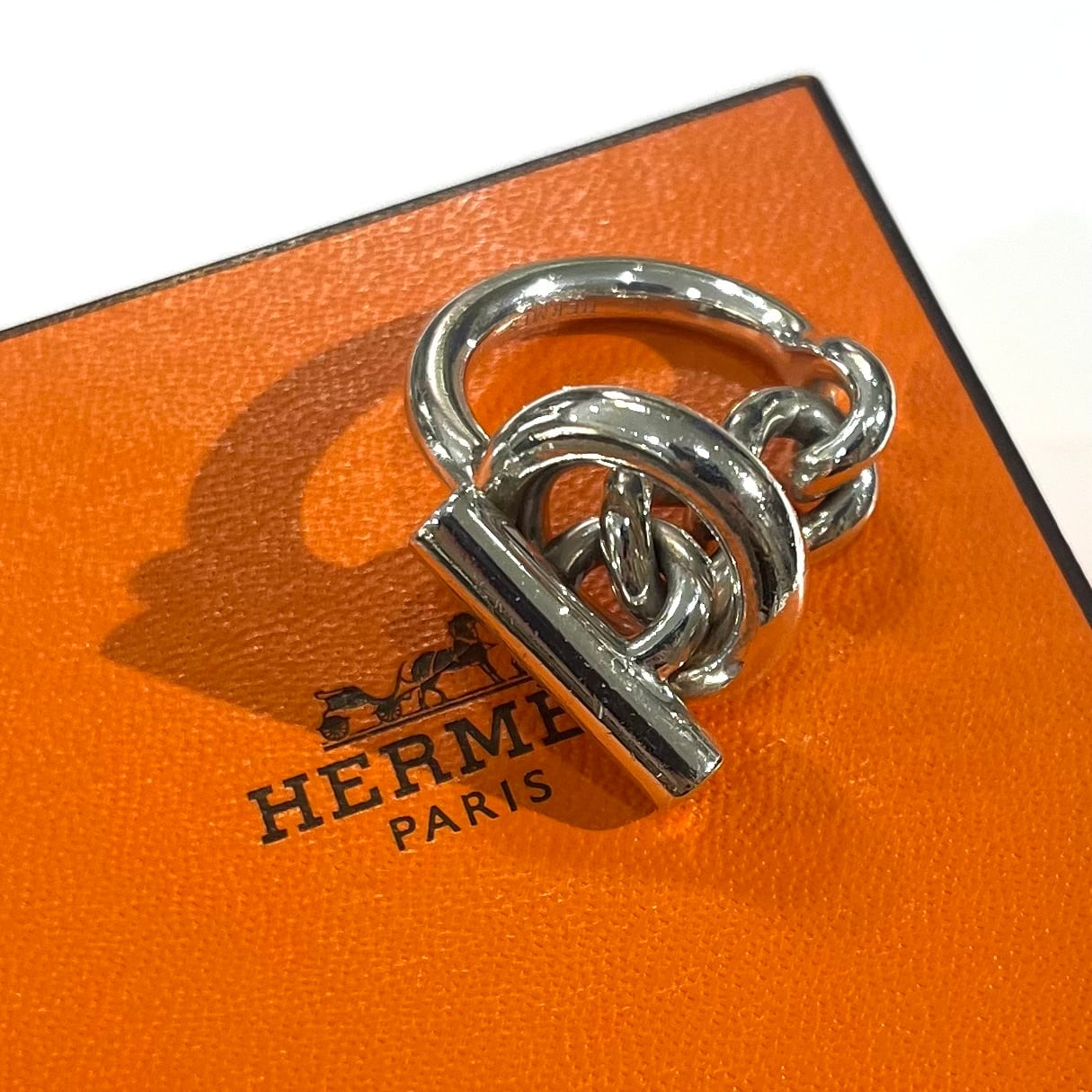 じょん　エルメス　HERMES　　トレイ 腕輪　HHH 希少サイズ【HERMÈS】【55】2935 名品 エルメス チェーントグル