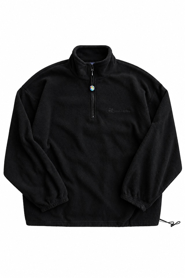 VINTAGE 00s Microsoft Windows Logo Half Zip Fleece Pullover / MADE IN USA