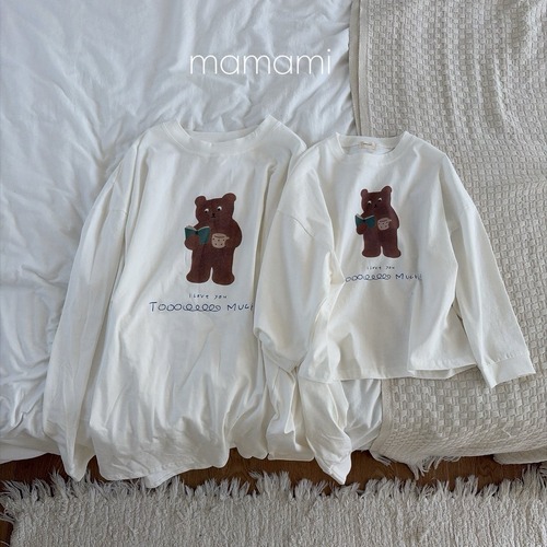 MAMAMI［取寄］大人サイズあり book bear tee 26autumn