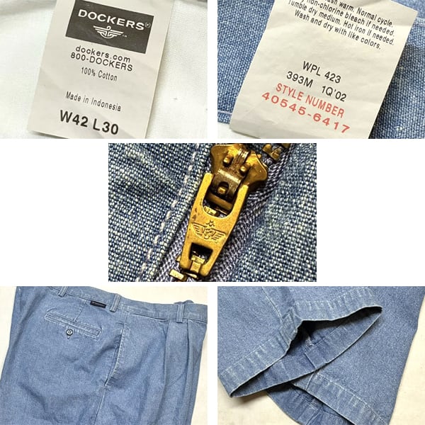 1点物◇リーバイス系ドッカーズDockersシャンブレーパンツ中古チノパン