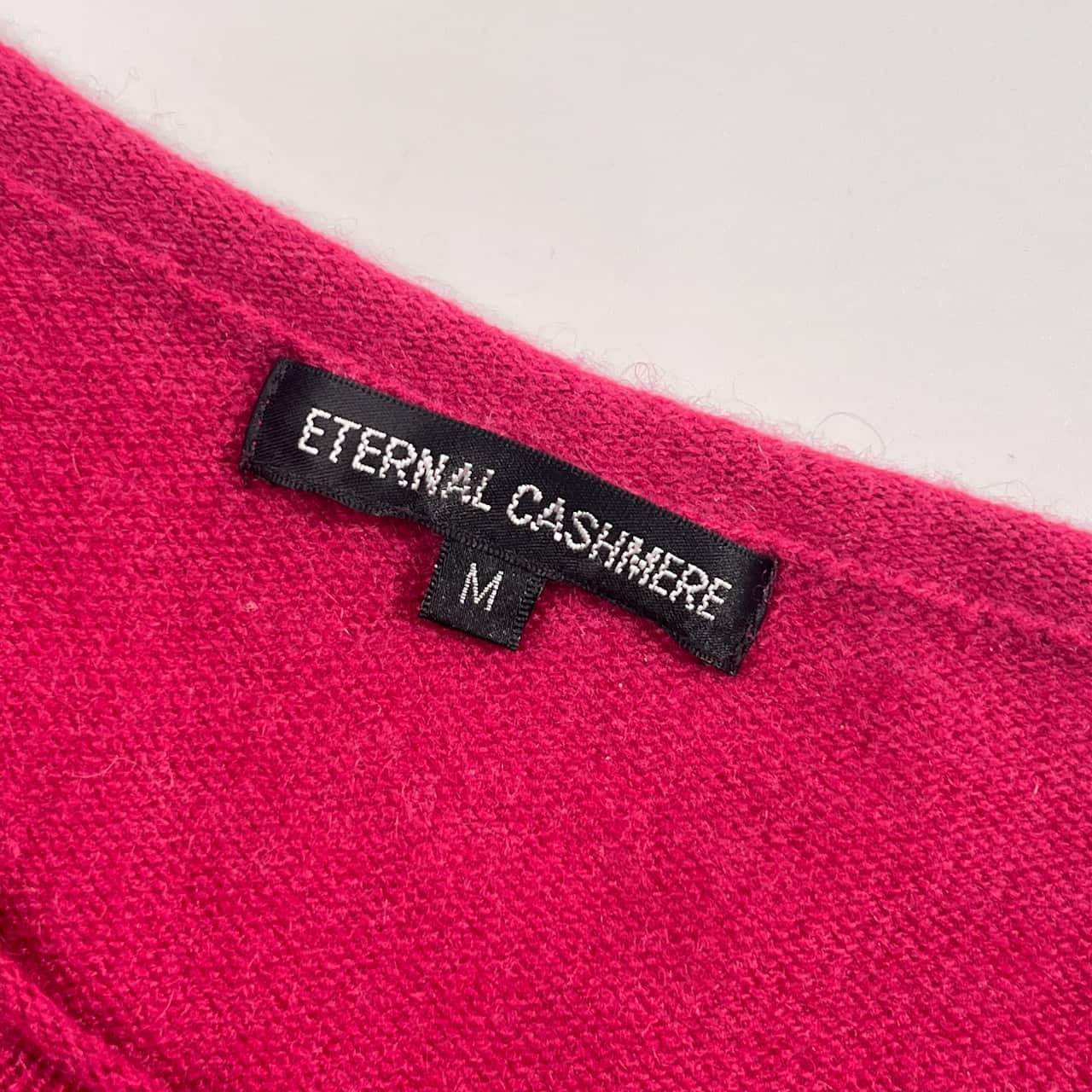 カシミヤ100% ETERNAL CASHMERE エターナルカシミヤ 七分袖 ニット セーター M/赤紫 レディース