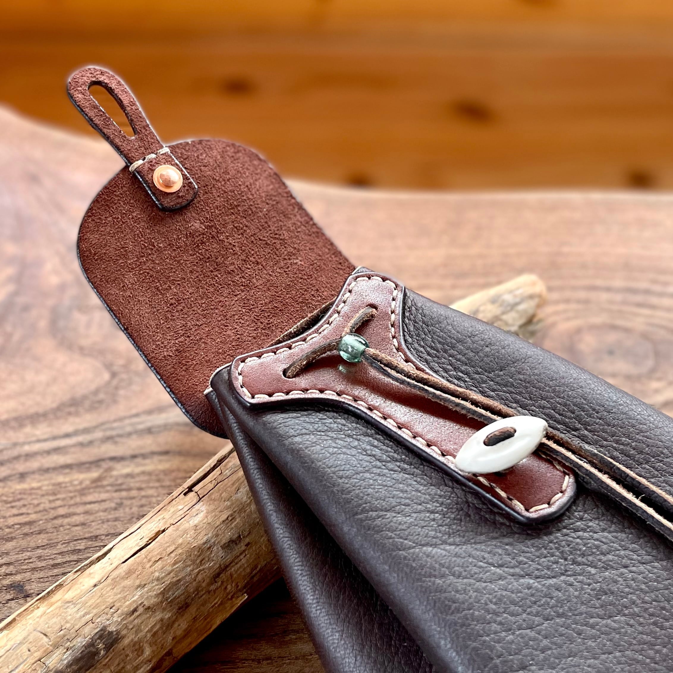 鹿革ベルトポーチ 刻印サービス付［全3色］Deerskin Belt Pouch［3